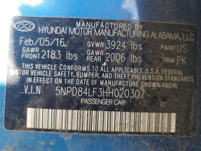 2017 HYUNDAI ELANTRA SE - 5NPD84LF3HH020307