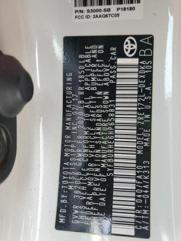 2017 TOYOTA COROLLA L - 5YFBURHE6HP658831