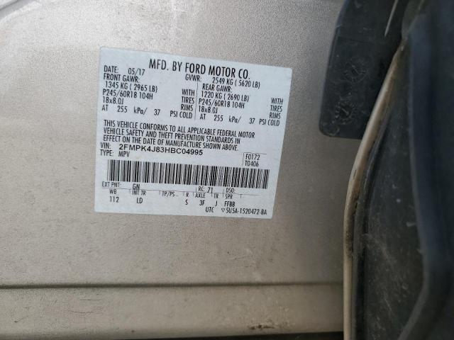 2017 FORD EDGE SEL - 2FMPK4J83HBC04995