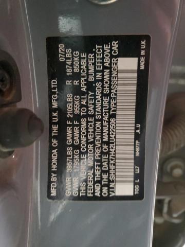 2020 HONDA CIVIC SPOR - SHHFK7H42LU422506
