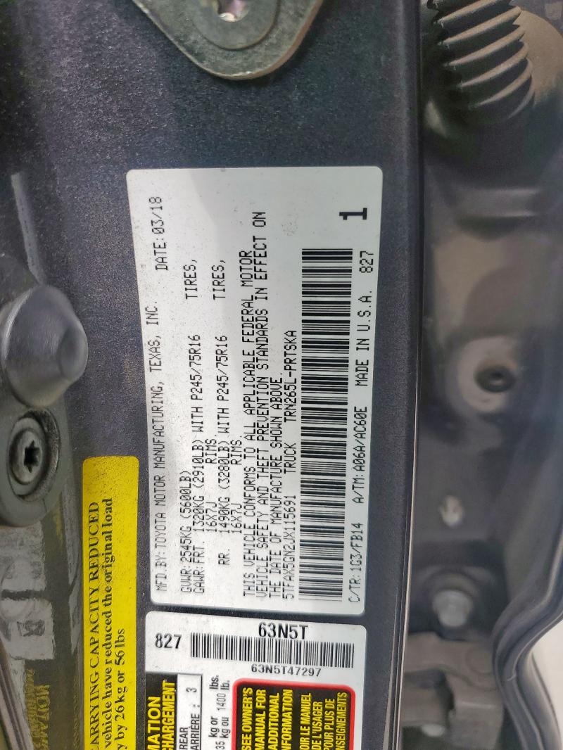 2018 TOYOTA TACOMA DOU - 5TFAX5GN2JX115691