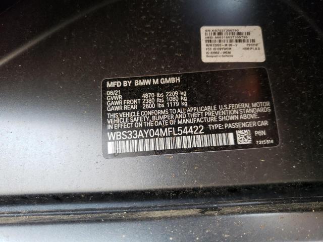 2021 BMW M3 COMPETI - WBS33AY04MFL54422