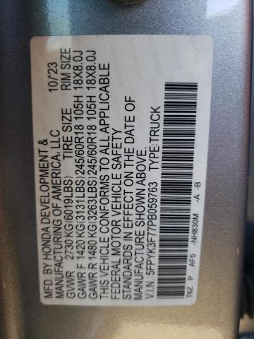 2023 HONDA RIDGELINE 5FPYK3F77PB059763