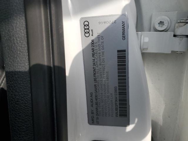 2019 AUDI A3 PREMIUM WAUBEGFF3KA122893
