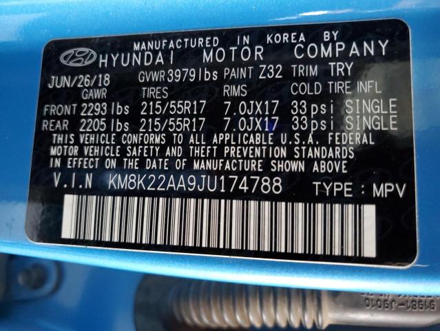 2018 HYUNDAI KONA SEL - KM8K22AA9JU174788