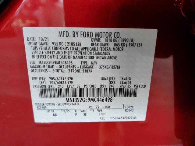 2021 FORD ECOSPORT S - MAJ3S2GE9MC446498