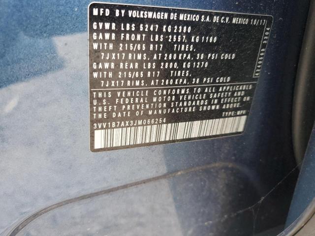 2018 VOLKSWAGEN TIGUAN S - 3VV1B7AX3JM066254