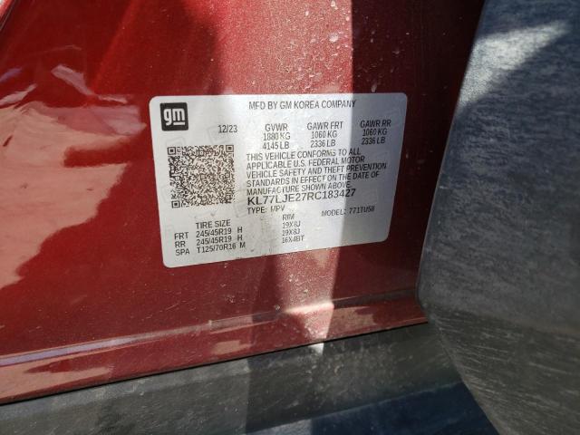 2024 CHEVROLET TRAX 2RS KL77LJE27RC183427