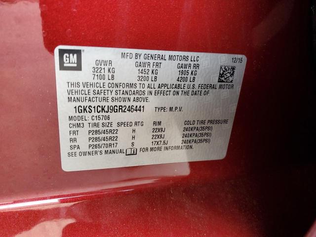 2016 GMC YUKON DENA - 1GKS1CKJ9GR246441