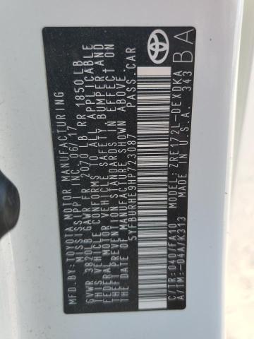 2017 TOYOTA COROLLA L - 5YFBURHE9HP723087