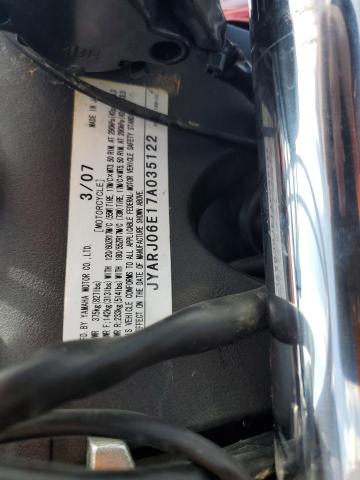 2007 YAMAHA YZFR6 S JYARJ06E17A035122