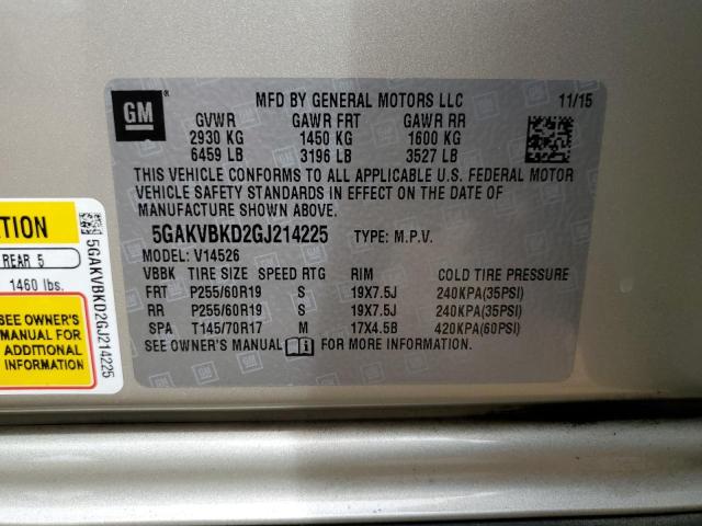2016 BUICK ENCLAVE - 5GAKVBKD2GJ214225