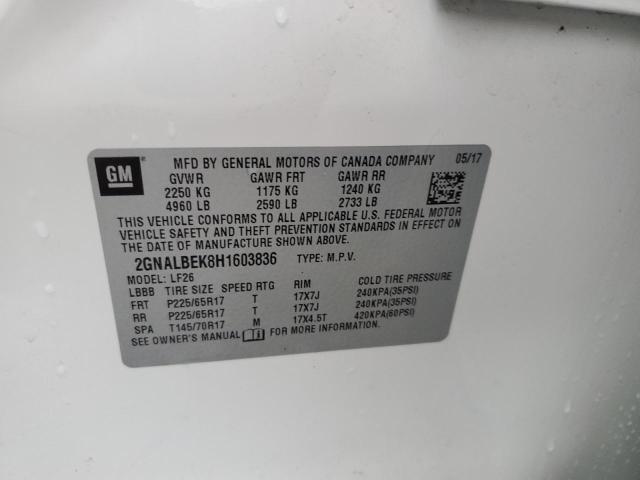 2017 CHEVROLET EQUINOX LS - 2GNALBEK8H1603836