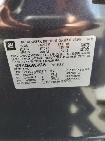 2016 CHEVROLET EQUINOX LT - 2GNALCEK2G6325619