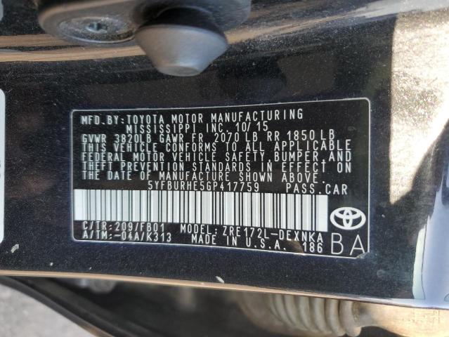 2016 TOYOTA COROLLA L - 5YFBURHE5GP417759