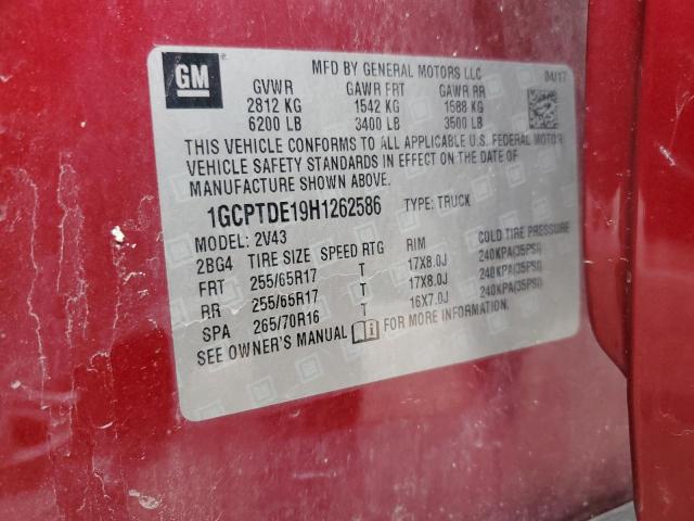 2017 CHEVROLET COLORADO Z - 1GCPTDE19H1262586