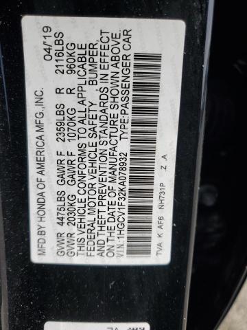2019 HONDA ACCORD SPO - 1HGCV1F32KA078932
