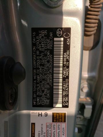 2016 TOYOTA PRIUS - JTDKARFU8G3520699