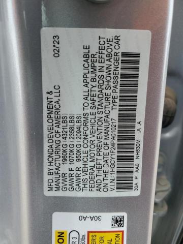2023 HONDA ACCORD LX - 1HGCY1F24PA010217