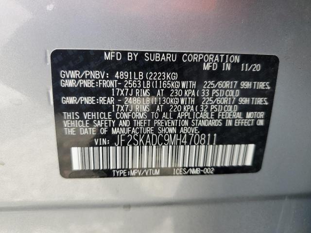 2021 SUBARU FORESTER JF2SKADC9MH470811