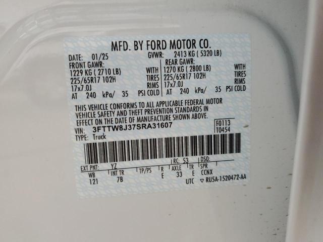 2025 FORD MAVERICK X - 3FTTW8J37SRA31607