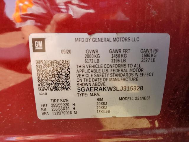 2020 BUICK ENCLAVE PR - 5GAERAKW3LJ315328
