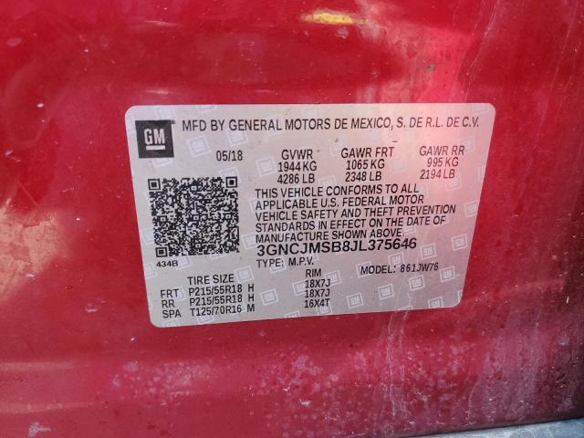 2018 CHEVROLET TRAX PREMI 3GNCJMSB8JL375646