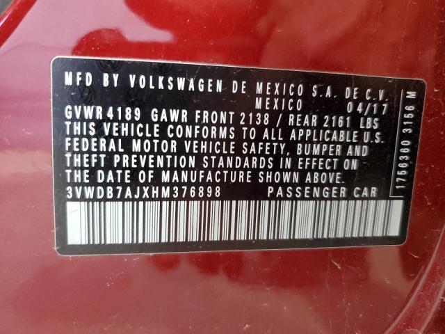 2017 VOLKSWAGEN JETTA SE - 3VWDB7AJXHM376898