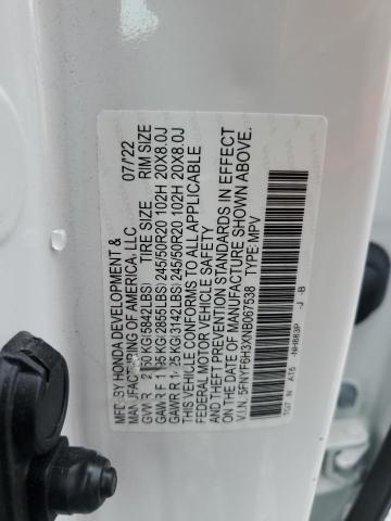 2022 HONDA PILOT SPOR - 5FNYF6H3XNB067538