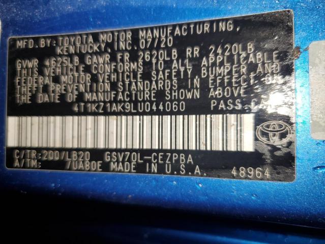 2020 TOYOTA CAMRY TRD 4T1KZ1AK9LU044060