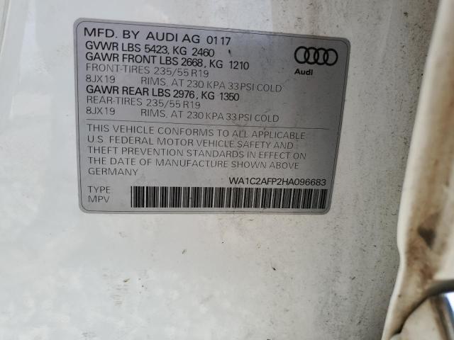 2017 AUDI Q5 PREMIUM - WA1C2AFP2HA096683