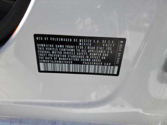 2017 VOLKSWAGEN JETTA SE - 3VWDB7AJ9HM370428