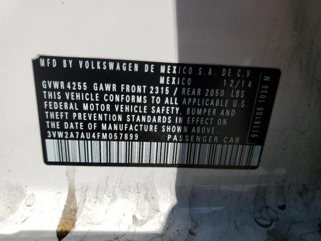 2015 VOLKSWAGEN GOLF TDI 3VW2A7AU4FM057899