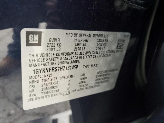 2017 CADILLAC XT5 PLATIN - 1GYKNFRS7HZ181469
