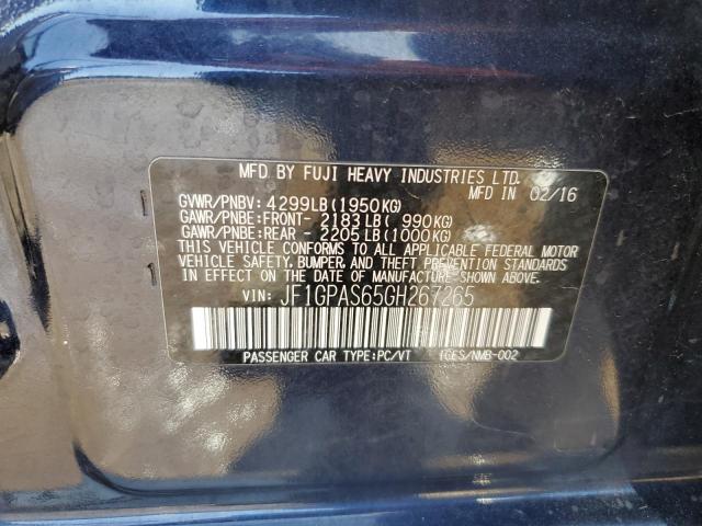 2016 SUBARU IMPREZA SP - JF1GPAS65GH267265