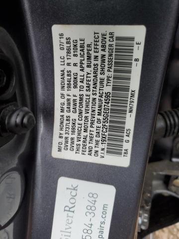 2016 HONDA CIVIC LX - 19XFC2F55GE074595