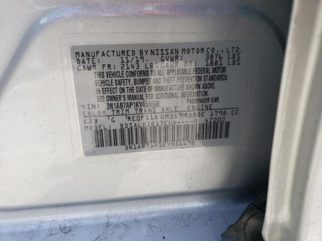 2019 NISSAN SENTRA S - 3N1AB7AP1KY456698