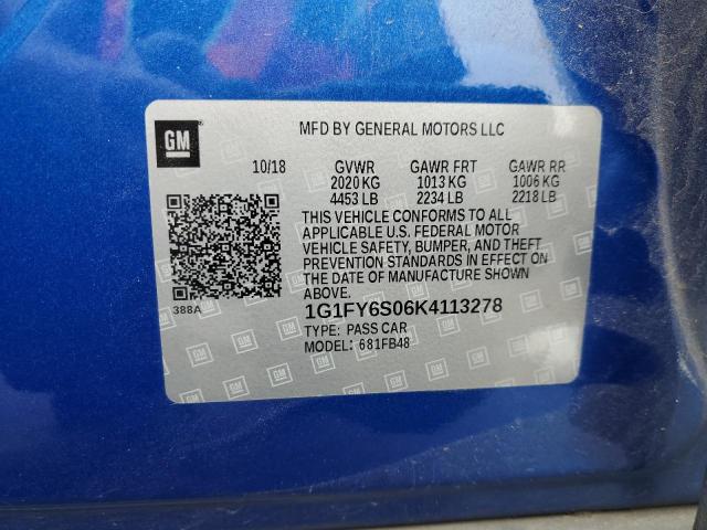 2019 CHEVROLET BOLT EV LT - 1G1FY6S06K4113278