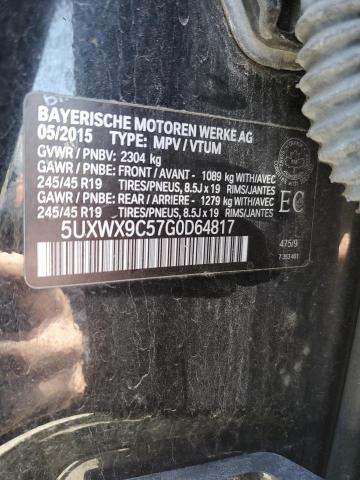 2016 BMW X3 XDRIVE2 - 5UXWX9C57G0D64817