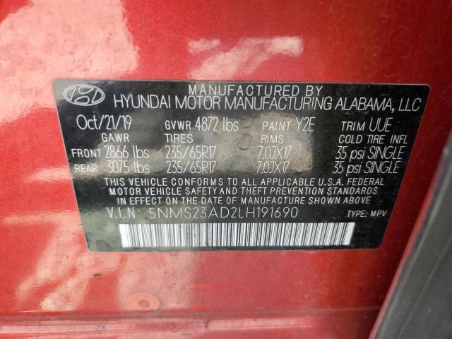 2020 HYUNDAI SANTA FE S - 5NMS23AD2LH191690