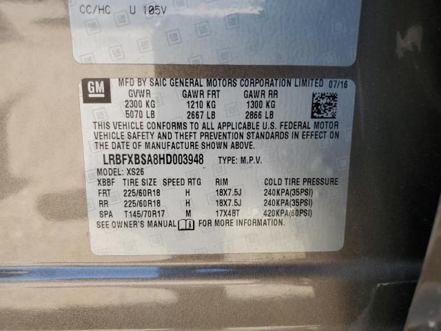 2017 BUICK ENVISION E - LRBFXBSA8HD003948
