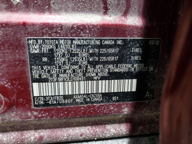 2020 TOYOTA RAV4 LE - 2T3F1RFV2LC108491