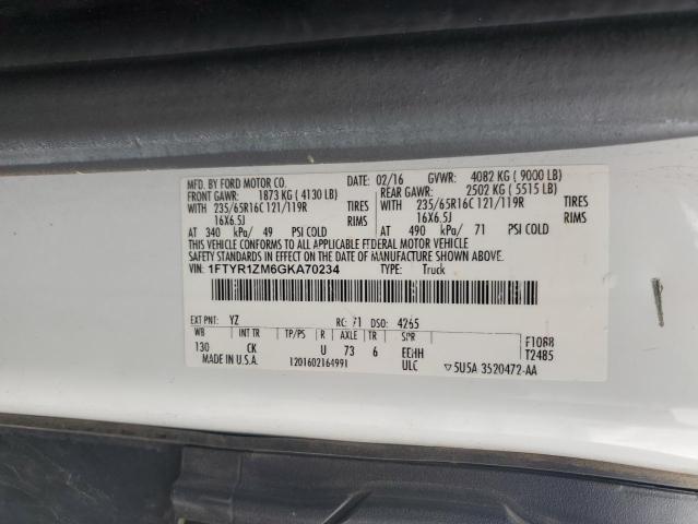 2016 FORD TRANSIT T- - 1FTYR1ZM6GKA70234