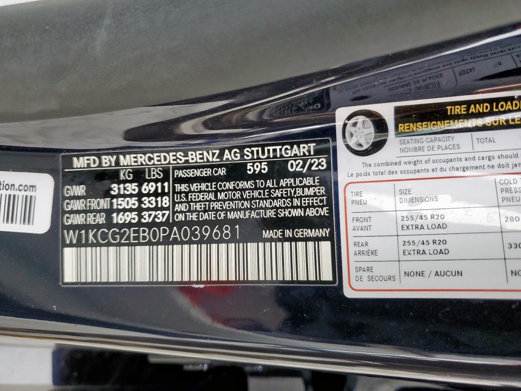 2023 MERCEDES-BENZ EQS SEDAN - W1KCG2EB0PA039681