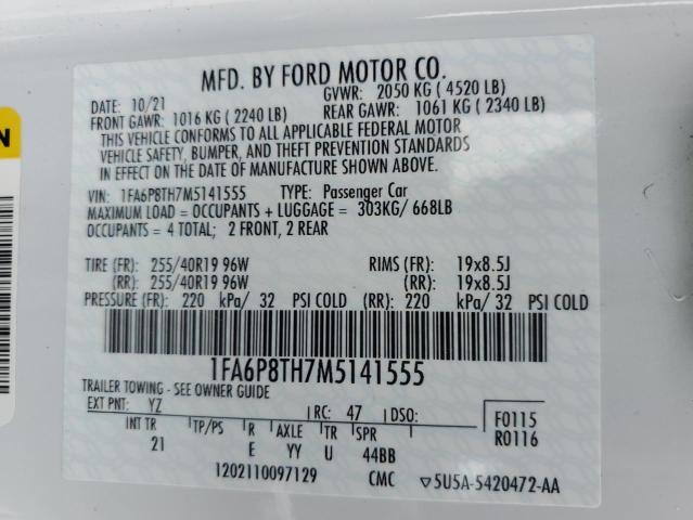 2021 FORD MUSTANG - 1FA6P8TH7M5141555