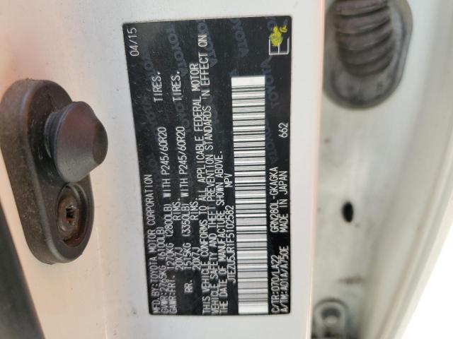 2015 TOYOTA 4RUNNER SR - JTEZU5JR1F5102582