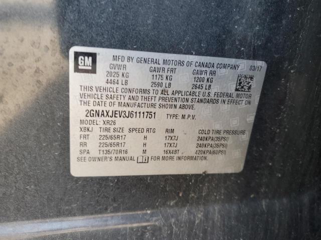 2018 CHEVROLET EQUINOX LT - 2GNAXJEV3J6111751
