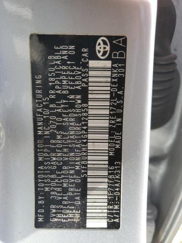2016 TOYOTA COROLLA L - 5YFBURHE4GP412858