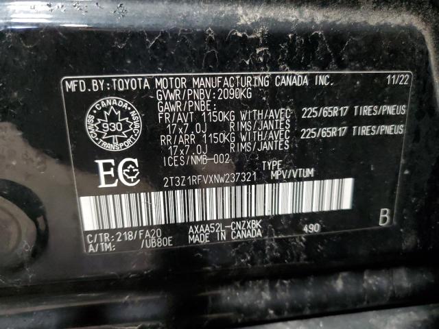 2022 TOYOTA RAV4 LE - 2T3Z1RFVXNW237321