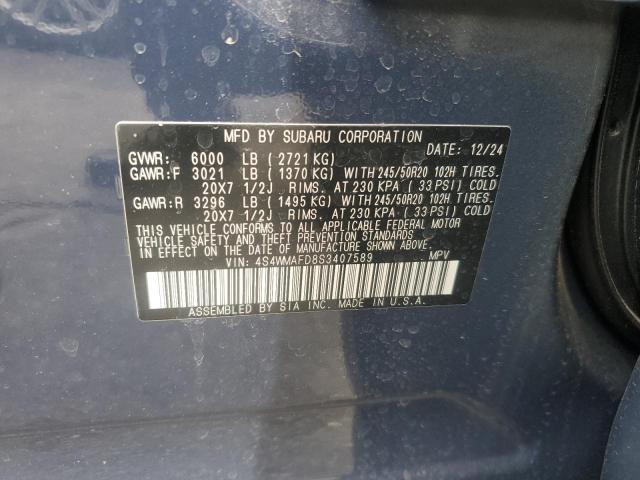 2025 SUBARU ASCENT ONY 4S4WMAFD8S3407589
